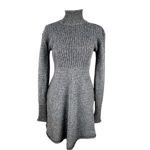 Inis Meain Ireland Alpaca wool blend long sleeve turtle neck sweater dress M